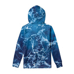 Blue Ocean Print Pullover Hoodie