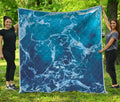Blue Ocean Print Quilt
