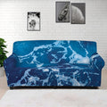 Blue Ocean Print Sofa Cover