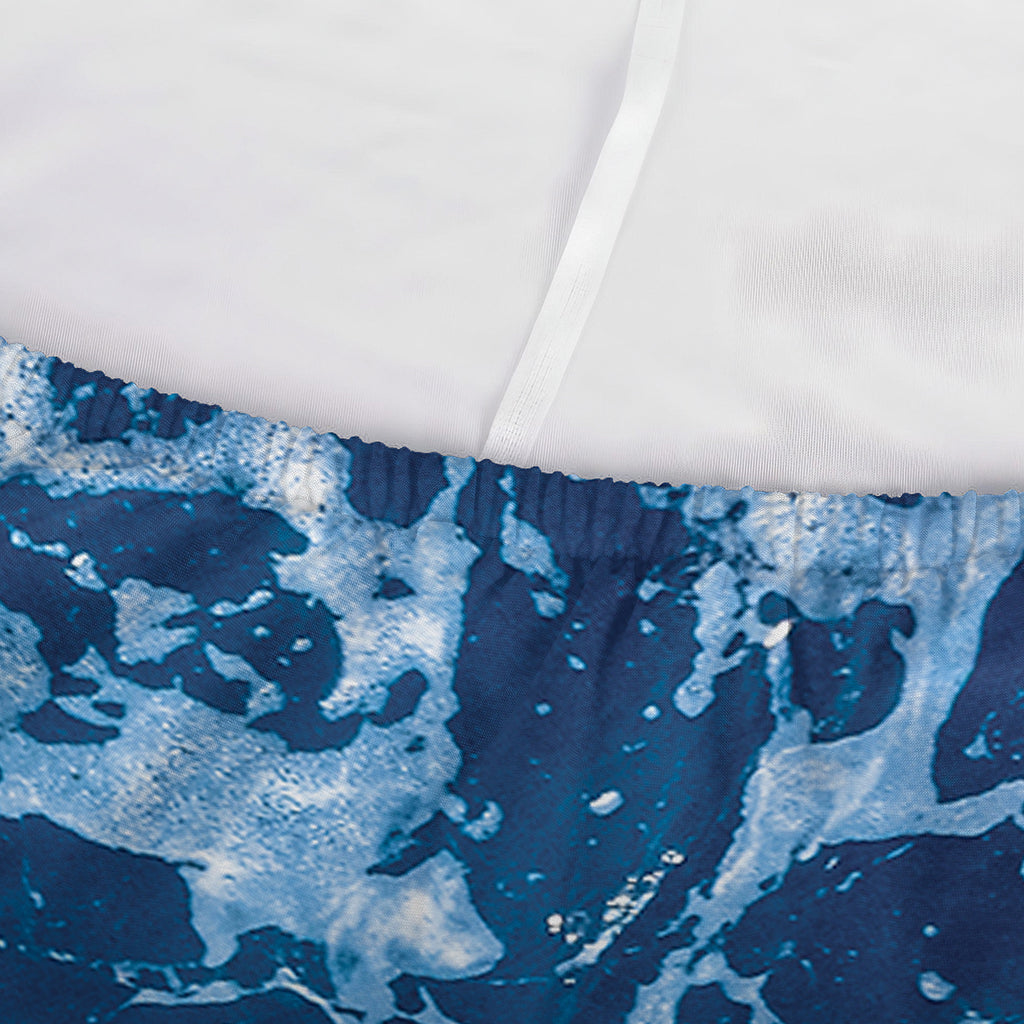 Blue Ocean Print Sofa Cover
