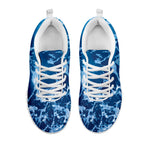 Blue Ocean Print White Sneakers