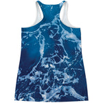 Blue Ocean Print Women's Racerback Tank Top