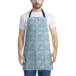 Blue Octopus Tentacles Pattern Print Apron