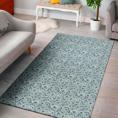 Blue Octopus Tentacles Pattern Print Area Rug