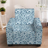 Blue Octopus Tentacles Pattern Print Armchair Slipcover