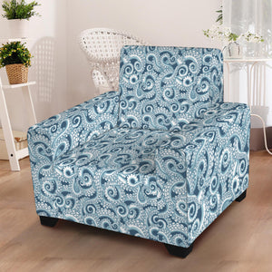 Blue Octopus Tentacles Pattern Print Armchair Slipcover