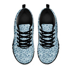 Blue Octopus Tentacles Pattern Print Black Sneakers
