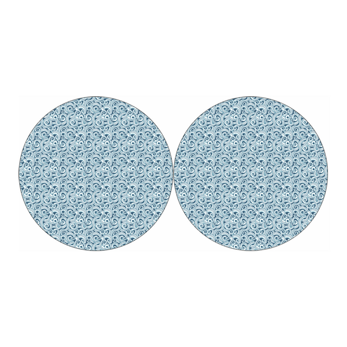 Blue Octopus Tentacles Pattern Print Car Coasters