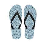 Blue Octopus Tentacles Pattern Print Flip Flops