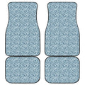 Blue Octopus Tentacles Pattern Print Front and Back Car Floor Mats