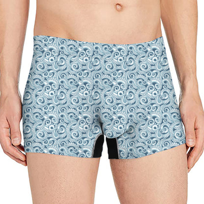 Blue Octopus Tentacles Pattern Print Men's Boxer Briefs