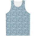 Blue Octopus Tentacles Pattern Print Men's Tank Top