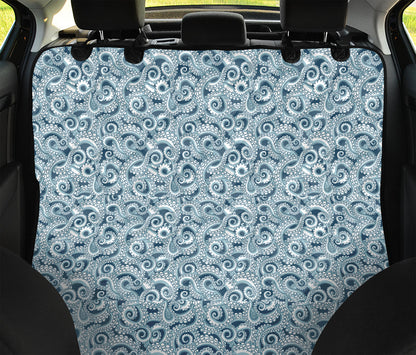 Blue Octopus Tentacles Pattern Print Pet Car Back Seat Cover