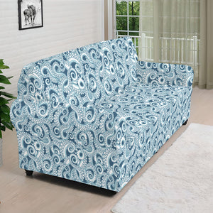 Blue Octopus Tentacles Pattern Print Sofa Cover