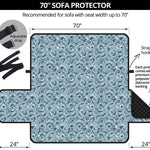 Blue Octopus Tentacles Pattern Print Sofa Protector