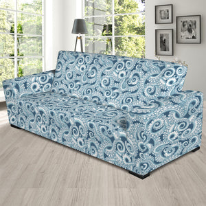 Blue Octopus Tentacles Pattern Print Sofa Slipcover