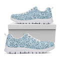 Blue Octopus Tentacles Pattern Print White Running Shoes