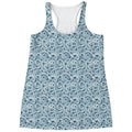 Blue Octopus Tentacles Pattern Print Women's Racerback Tank Top