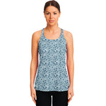 Blue Octopus Tentacles Pattern Print Women's Racerback Tank Top