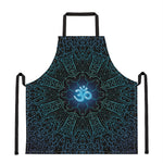 Blue Om Mandala Print Apron