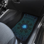 Blue Om Mandala Print Front and Back Car Floor Mats