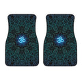 Blue Om Mandala Print Front Car Floor Mats