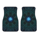 Blue Om Mandala Print Front Car Floor Mats