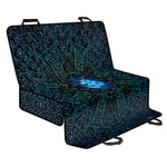 Blue Om Mandala Print Pet Car Back Seat Cover