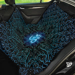Blue Om Mandala Print Pet Car Back Seat Cover