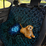 Blue Om Mandala Print Pet Car Back Seat Cover