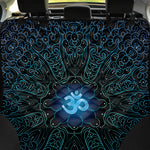 Blue Om Mandala Print Pet Car Back Seat Cover