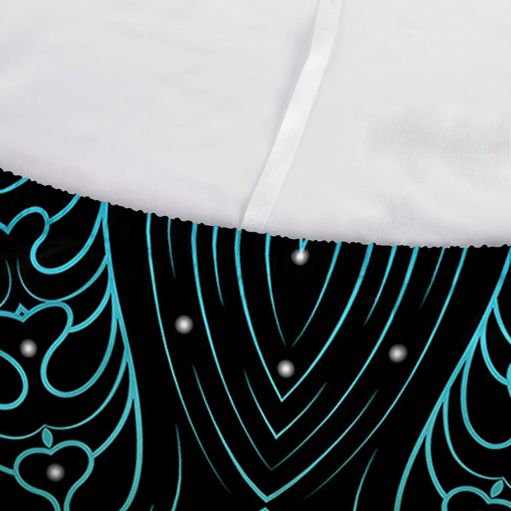 Blue Om Mandala Print Sofa Cover