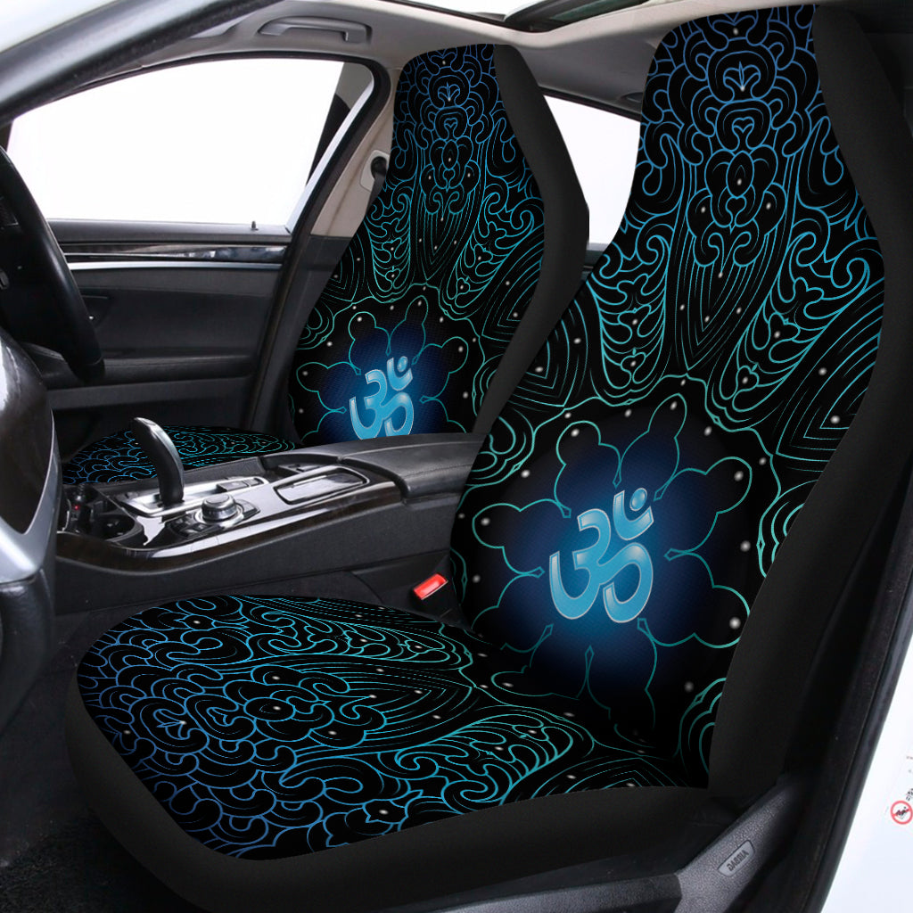 Blue Om Mandala Print Universal Fit Car Seat Covers