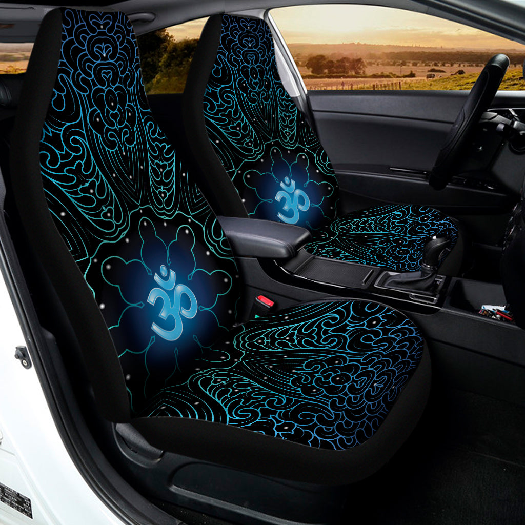 Blue Om Mandala Print Universal Fit Car Seat Covers