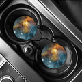 Blue Orange Stardust Galaxy Space Print Car Coasters