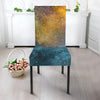 Blue Orange Stardust Galaxy Space Print Dining Chair Slipcover