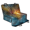 Blue Orange Stardust Galaxy Space Print Pet Car Back Seat Cover