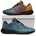 Blue Orange Stardust Galaxy Space Print Walking Shoes
