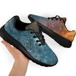 Blue Orange Stardust Galaxy Space Print Sport Shoes GearFrost
