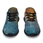 Blue Orange Stardust Galaxy Space Print Sport Shoes GearFrost