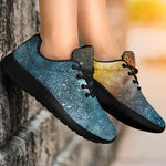 Blue Orange Stardust Galaxy Space Print Sport Shoes GearFrost