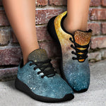 Blue Orange Stardust Galaxy Space Print Sport Shoes GearFrost