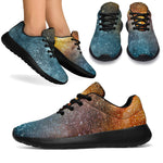 Blue Orange Stardust Galaxy Space Print Sport Shoes GearFrost