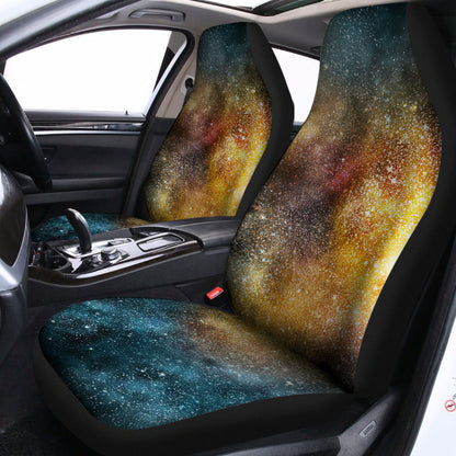 Blue Orange Stardust Galaxy Space Print Universal Fit Car Seat Covers