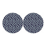 Blue Origami Crane Pattern Print Car Coasters