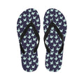 Blue Origami Crane Pattern Print Flip Flops