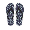 Blue Origami Crane Pattern Print Flip Flops