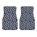 Blue Origami Crane Pattern Print Front Car Floor Mats