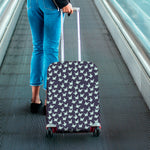 Blue Origami Crane Pattern Print Luggage Cover