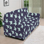 Blue Origami Crane Pattern Print Sofa Cover